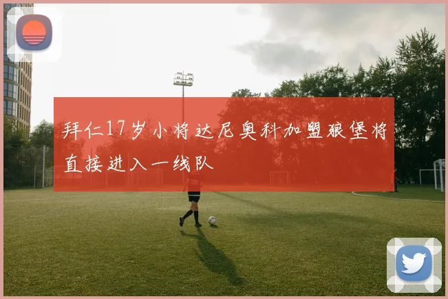 拜仁17岁小将达尼奥科加盟狼堡将直接进入一线队
